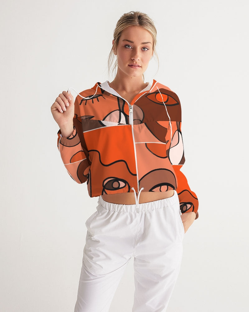 ManyFacedGod Women's Cropped Windbreaker