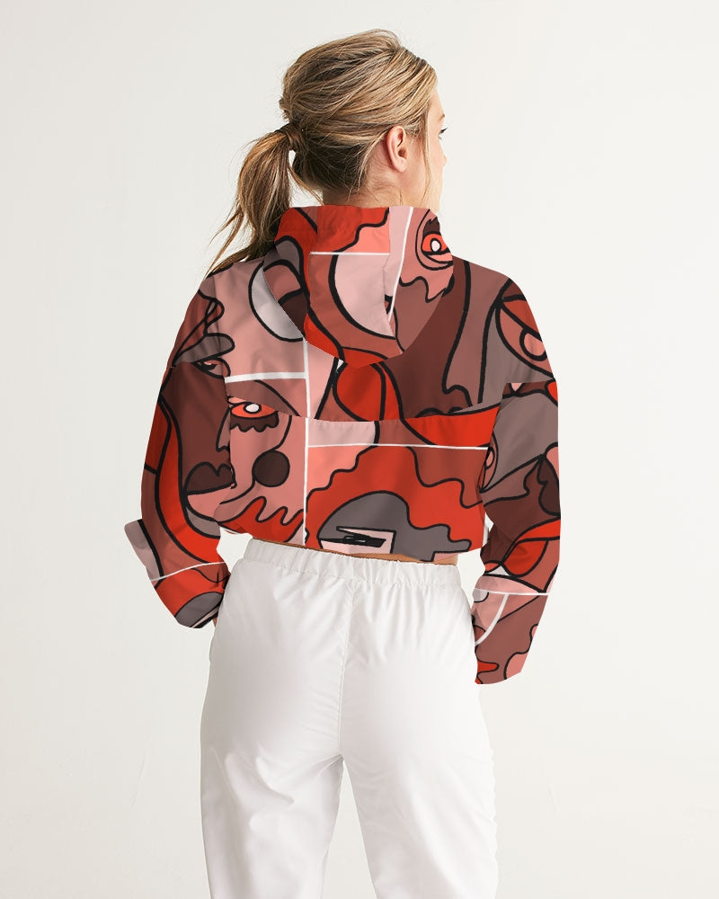 ManyFacedGod Women's Cropped Windbreaker