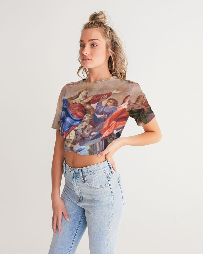 Art of Lust Women's Twist-Front Cropped Tee