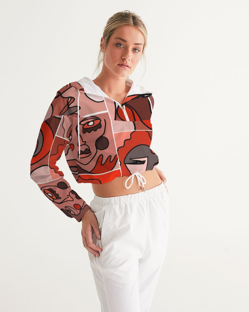 ManyFacedGod Women's Cropped Windbreaker