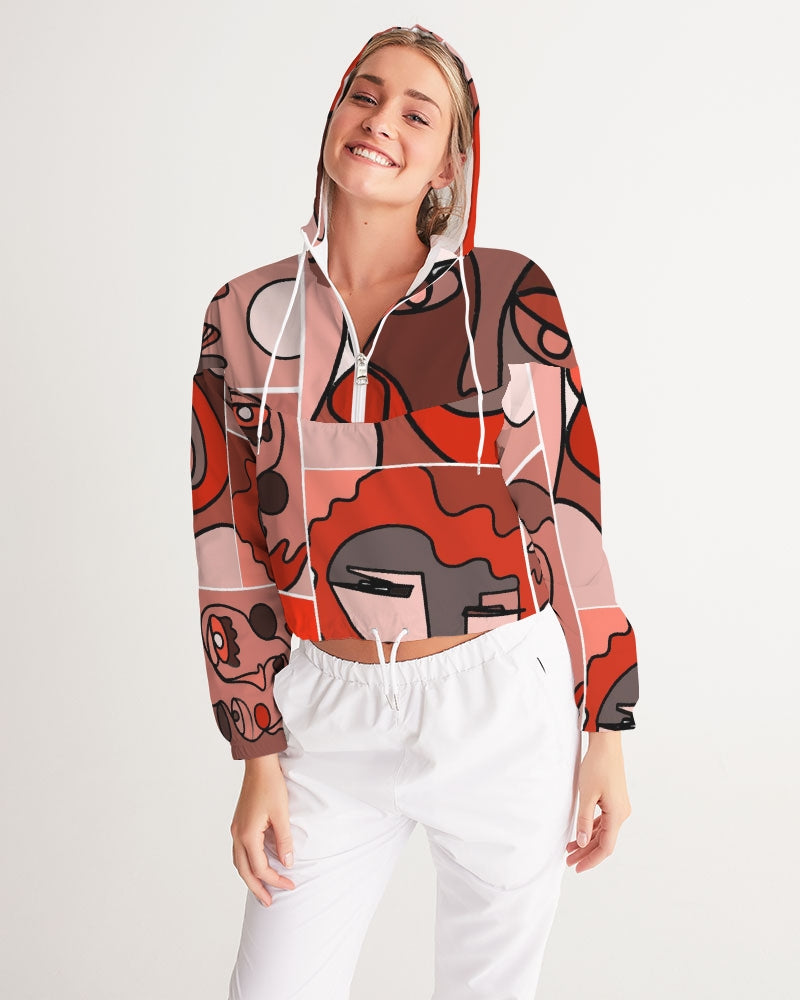 ManyFacedGod Women's Cropped Windbreaker