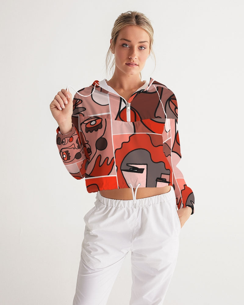 ManyFacedGod Women's Cropped Windbreaker