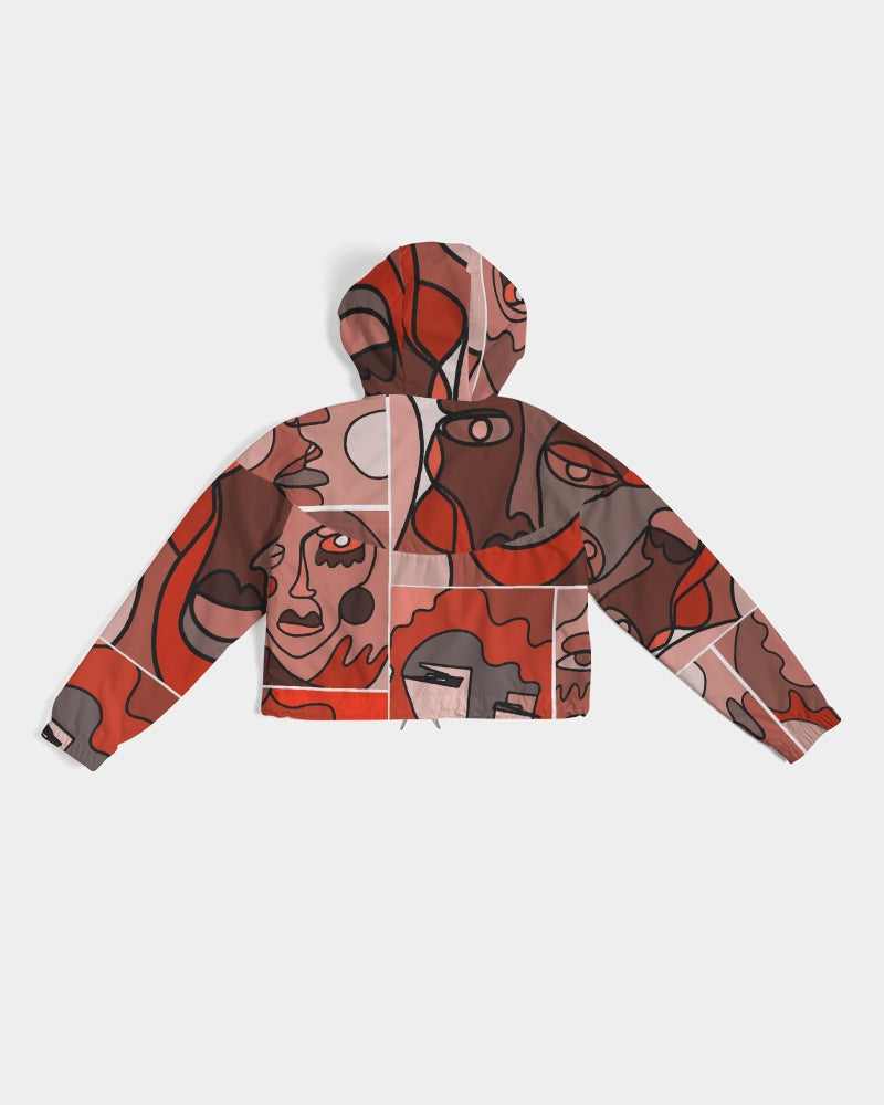 ManyFacedGod Women's Cropped Windbreaker